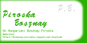 piroska bosznay business card